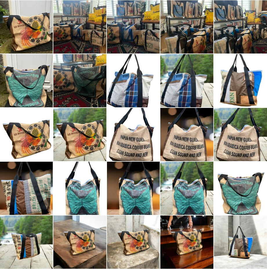 Made By Eugene Current Burlap and Jute bags